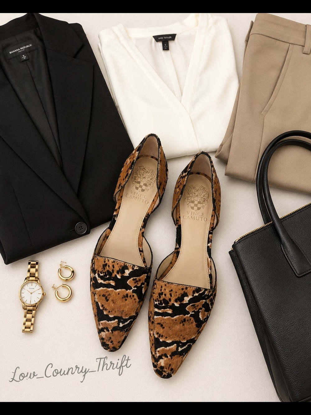 Vince Camuto Kordie Cow Hair D'Orsay Animal Print Flats Women's Size 8